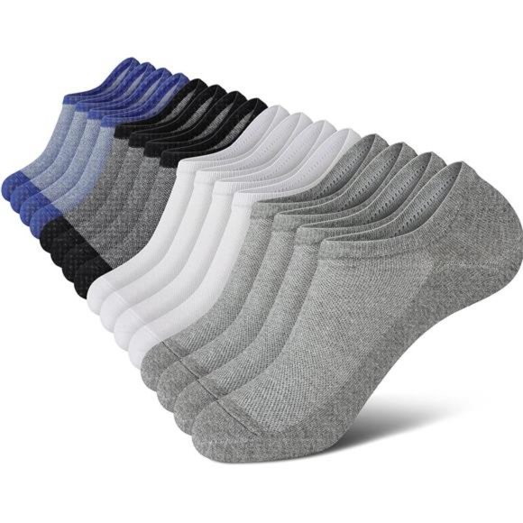 8 Pair No Show Men Socks, Low Cut Ankle Sock Men Short Socks Casual Cotton Socks - Picture 1 of 7